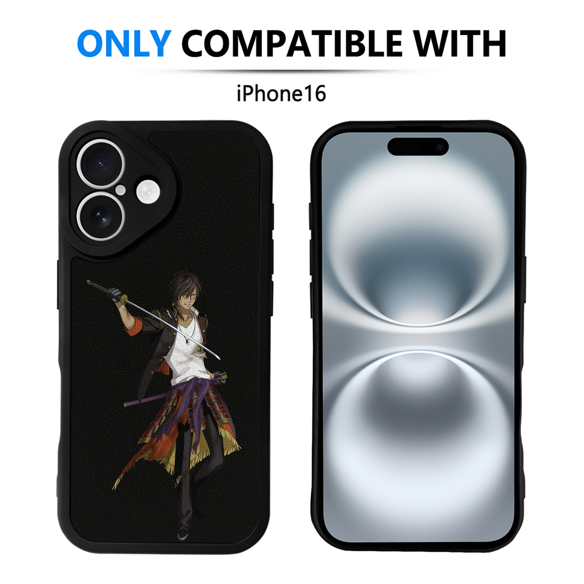 （画像用） 刀剣乱舞 Touken Ranbu 【iPhone 16シリーズ対応】シリコンスマホケース（レザー調） 材質：シリコン